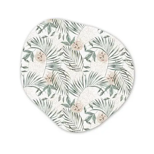 Monstera - Palmblad - Jungle - Tropisch Wandcirkel Organisch Aluminium middel -3d