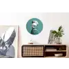 Parkiet - Vogel - Koksmuts - Cute Wandcirkel aluminium klein -kantoor