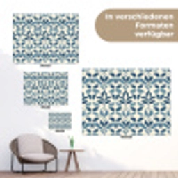 Flora - Modern - Blauw tuinposter los doek klein 239 -Xsfeer9_DE