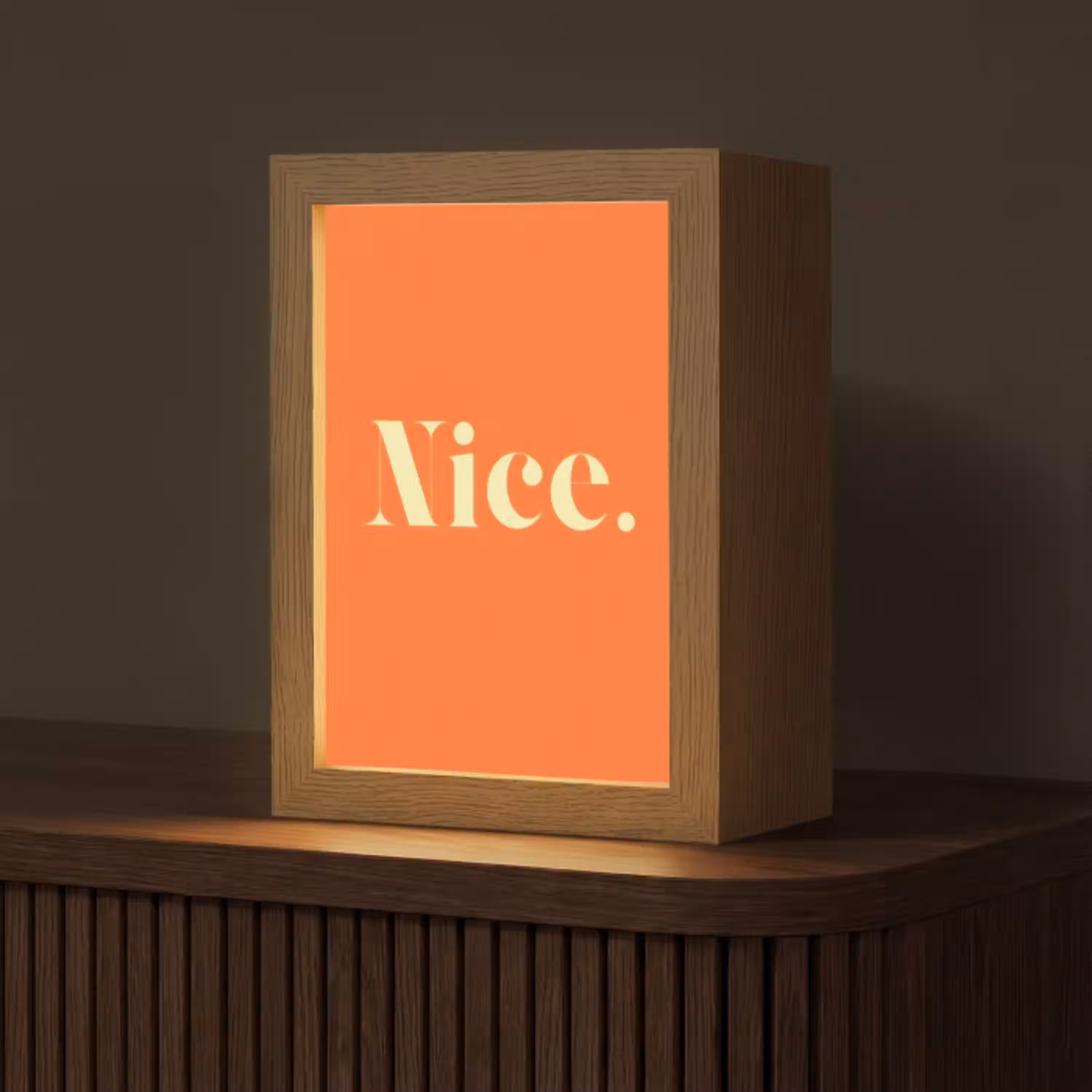 Oranje - Gebroken wit - Nice Light Box met kabel (Tafellamp) klein -z3d_website
