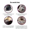 Patroon - Blauw - Vierkanten Inductie beschermer vinyl 3mm klein -zzzzzzz-cc-werking
