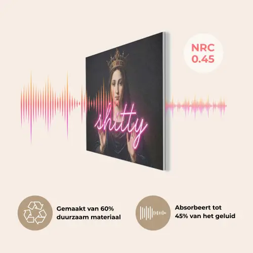 Ironisch - Tekst - Neon PET vilt klein -USP_NL