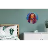 Regenboogkleuren - Man - schilderij Wandcirkel aluminium klein -slaapkamer
