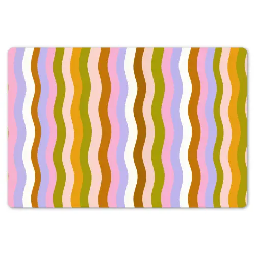 lijnen - Golven - Pastelkleuren - Patroon Placemat vinyl groot -zzsfeer1_Kitchenyeah-website