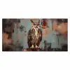 Geschilderd - Abstract - Uil - Bruin Muismat XXL klein -3d_leeg