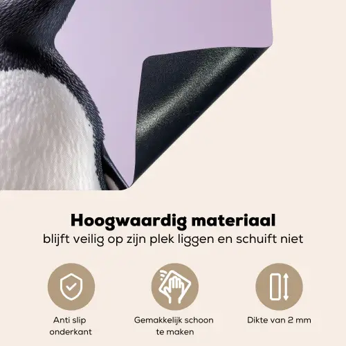 Pinguïn - Koksmuts - Lief - Paars Inductie beschemer met haakjes klein -ky-onderkant-nl