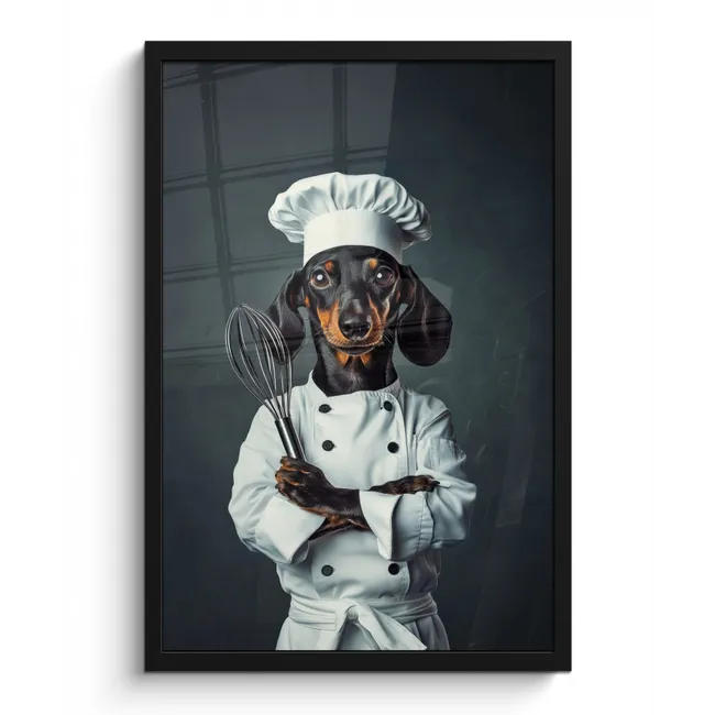Poster met lijst - Hond - Garde - Kok