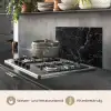 Marmer look - Luxe - Zwart keuken achterwand spatscherm klein -usp_DE