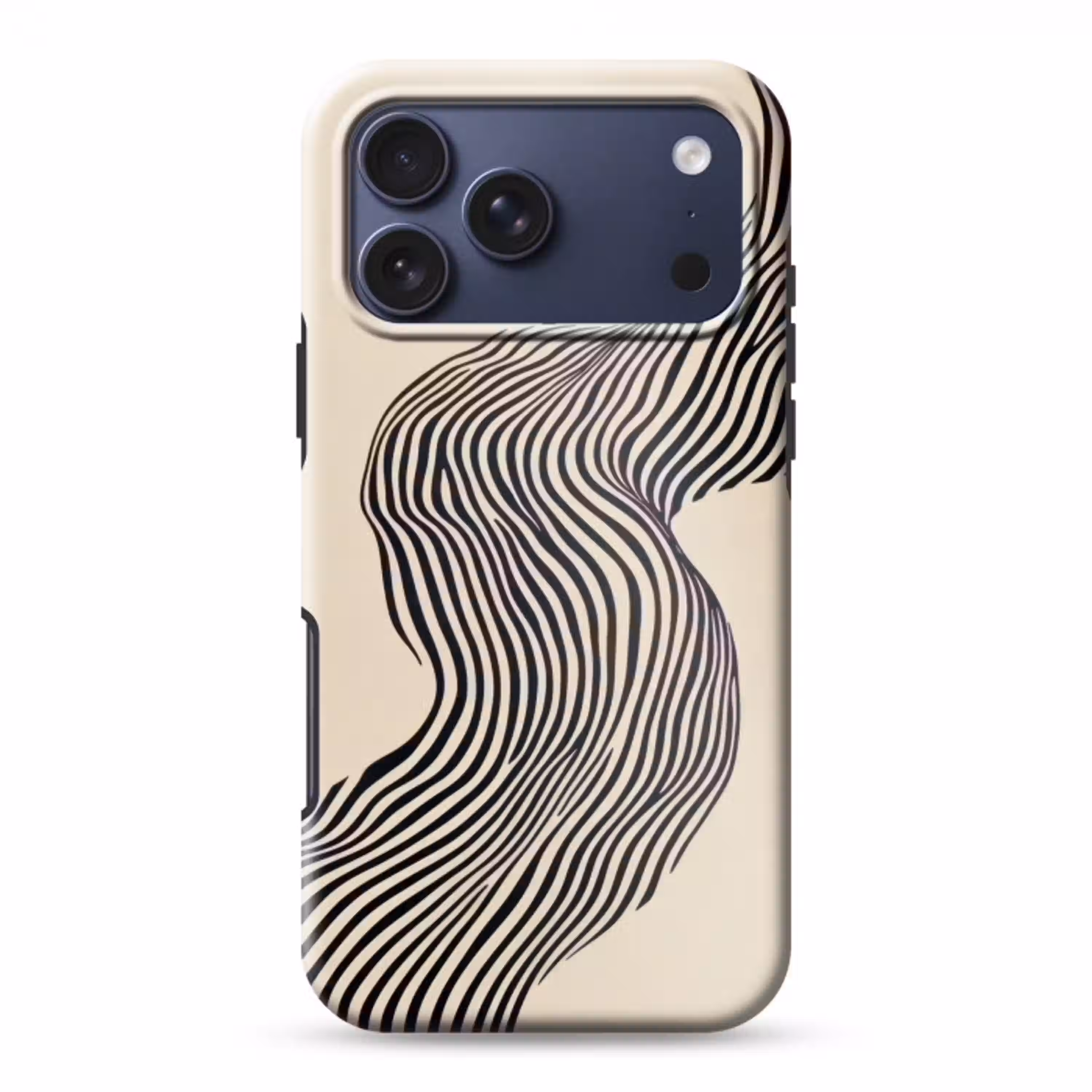 Golvend - Lijnen - Abstract - Silhouet Toughcase MagSafe Apple iPhone 17 Pro Max klein -3d
