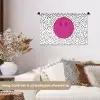 Smiley - Roze - Stippen Wandkleed katoen klein -sfeer1