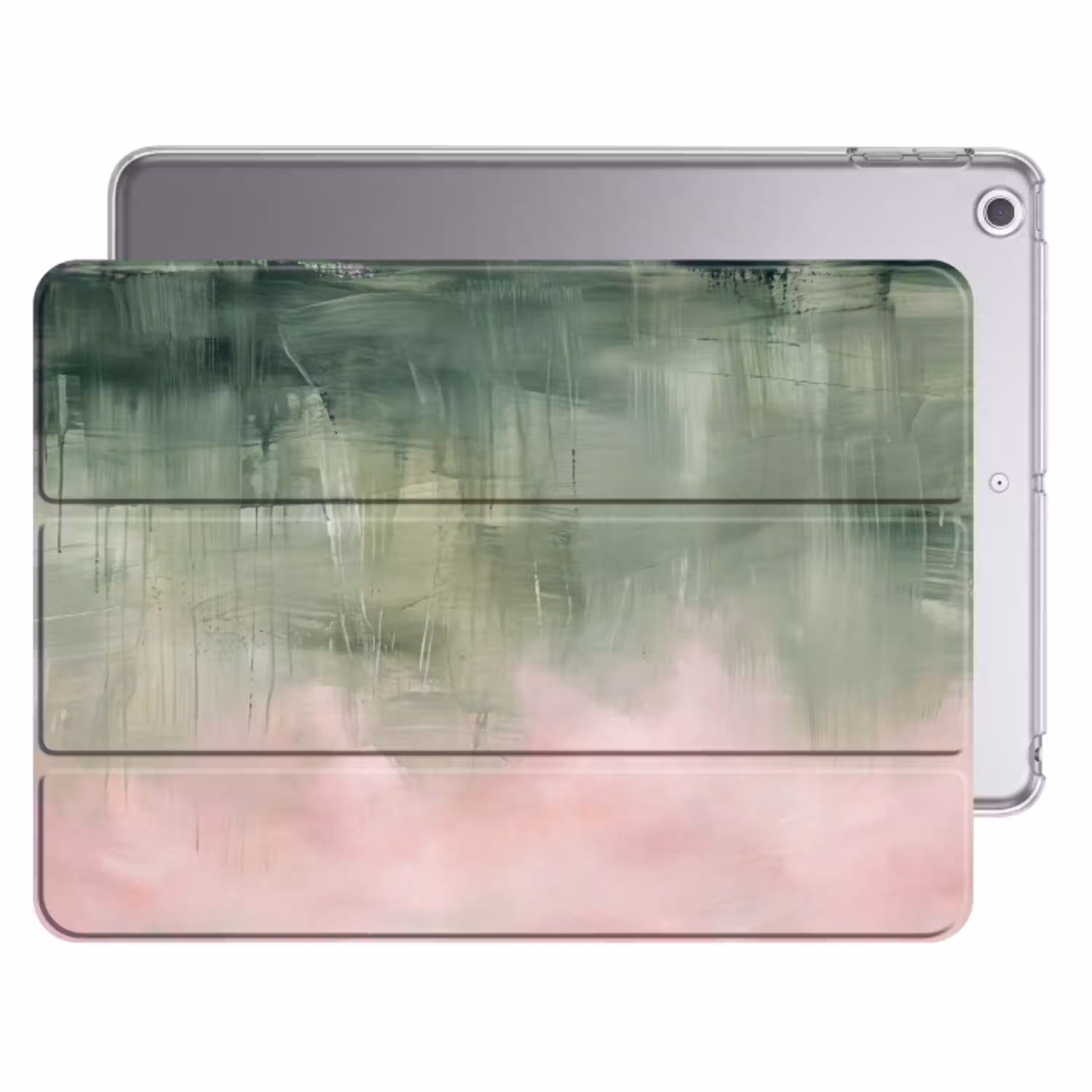 Kunst - Abstract - Modern - Groen - Roze Apple iPad 2017 middel -threedimensional_3d_global