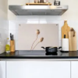 Papaverbollen - Droogbloemen - Minimalistisch - Beige - Rustig Inductie beschemer met haakjes klein -sfeer2