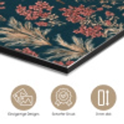 Botanisch - Patroon - Blauw aluminium wit klein 46 -closeup_DE