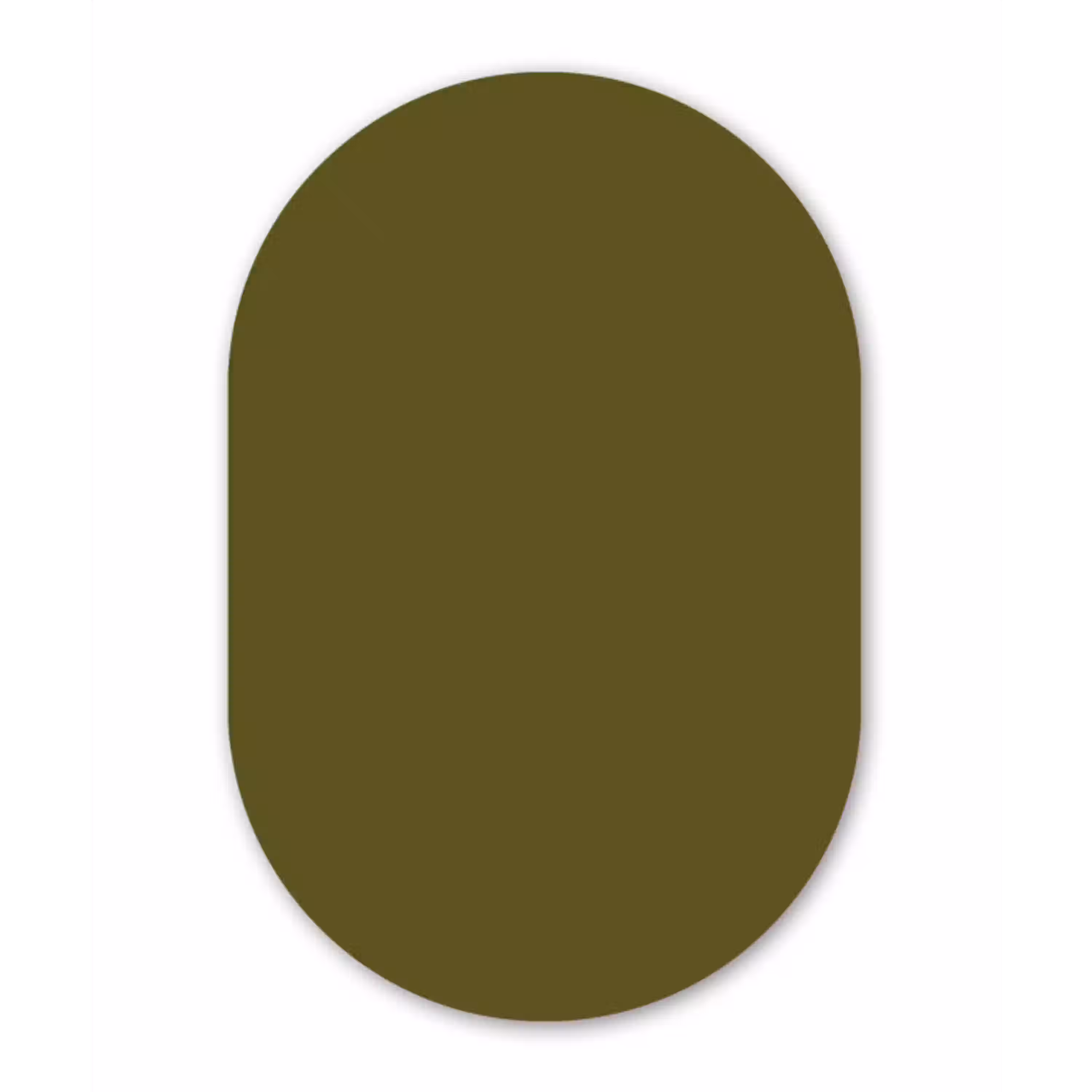 Dark - Olive - Groen Wandcirkel Ovaal Aluminium middel 839 -3d