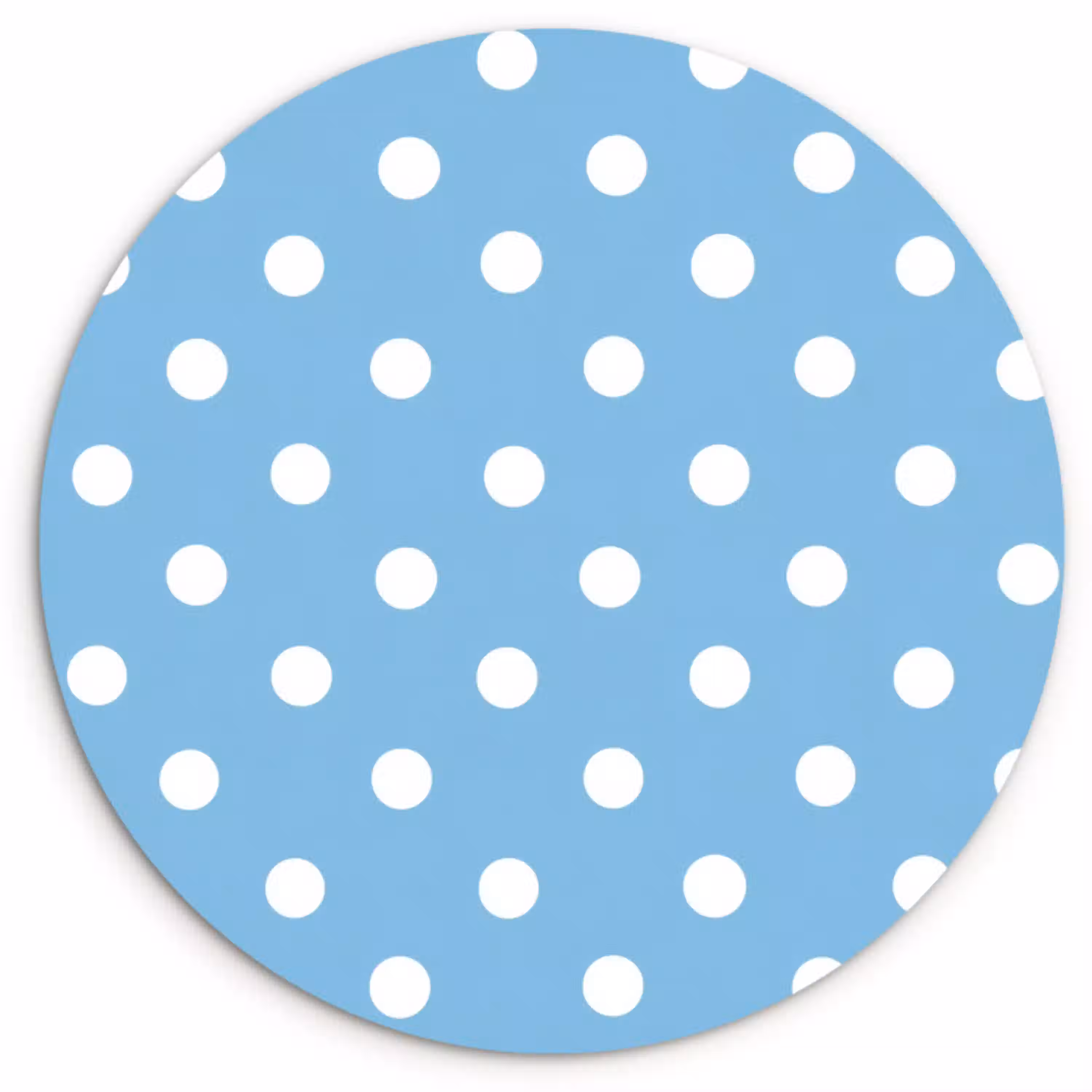 Polka - Dots - Blauw Wandcirkel kunststof plaat 5mm dik klein 188 -3d
