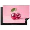 Disco - Kersen - Roze Inductie beschermer vinyl 3mm klein -3d