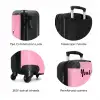 Escar-Go - Roze NBS - Handbagage koffer - Kinderen Unisex middel zzzzzzzbolletjes_ENG