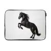 Zwart - Paard - Portret laptophoes neopreen klein -3d