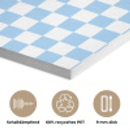 Schaakbord - Klassiek - Blauw PET vilt klein 837 -closeup_DE