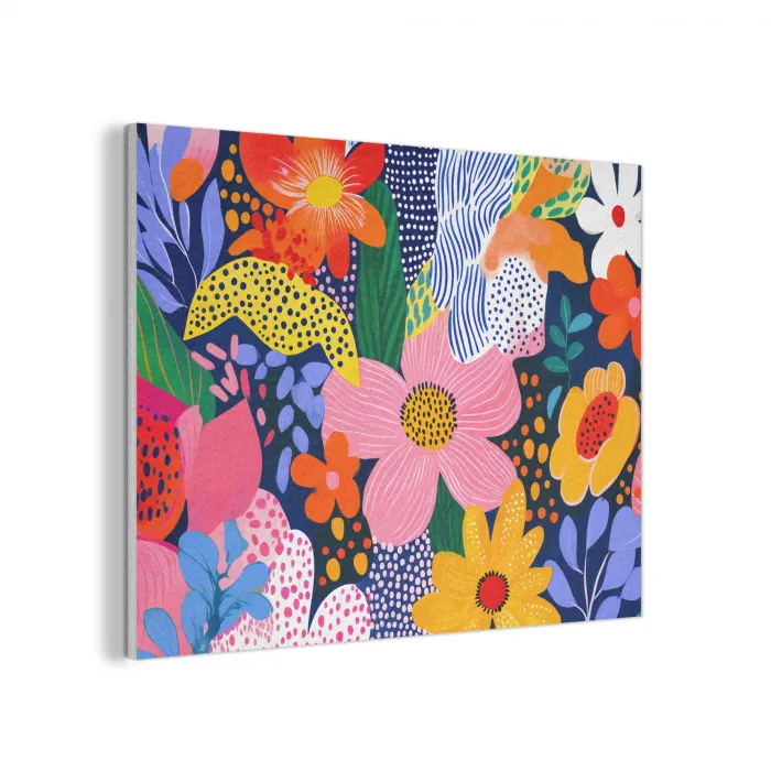 Kleurrijk - Bloemen - Abstract - Stippen PET vilt klein -3d
