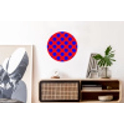 Dots - Klassiek - Rood Wandcirkel aluminium klein 190 -kantoor