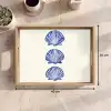 Schelpen - Blauw - Patroon Dienblad Rechthoek middel -USP_Formaat