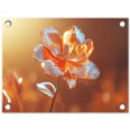 Glazen - Bloem - Zonlicht tuinposter los doek klein -3d