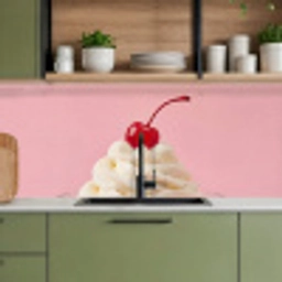 Kers - Slagroom - Roze keuken achterwand 2 middel -sfeer3