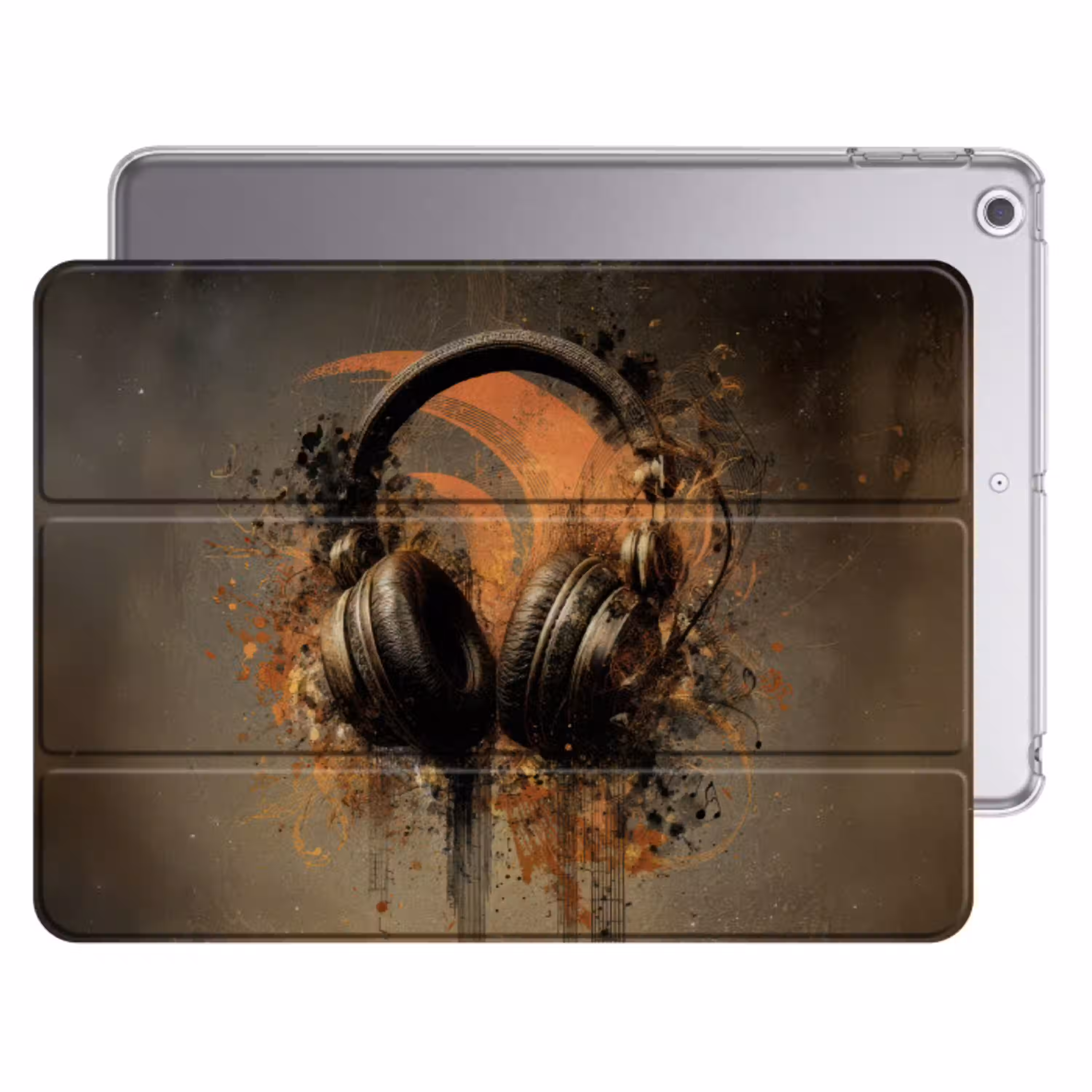 Koptelefoon - Bruin - Verf - Vintage Apple iPad 2017 middel -threedimensional_3d_global