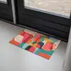 Vormen - Kleurrijk - Abstract - Vlakken Deurmat klein -sfeer2