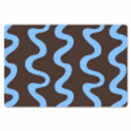 Kronkelende lijnen - Blauw - Bruin - Minimalistisch Placemat vinyl groot 368 -zzsfeer1_Kitchenyeah-website