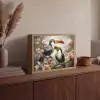 Toekan - Vogels - Bloemen - Jungle Light Box met batterij (Wandlamp) middel -sfeer2
