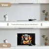 Aap - Graffiti - Kleurrijk - Bananen - Modern keuken achterwand spatscherm klein -voor_na_NL