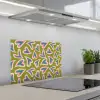 Groen - Retro - Hartjes - Patroon keuken achterwand spatscherm klein 900 -3d_schuin
