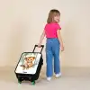 Leeuwenwelpje met schommel illustratie Kinderkoffer - Zwart klein -sfeer1