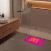 Oh la la - Roze - Oranje - Gestapelde letters Badmat klein -sfeer2