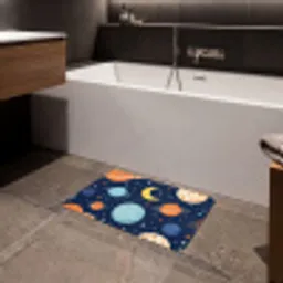 Ruimte - Planeten - Kleurrijk Badmat klein -sfeer3