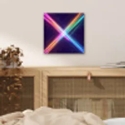 Kruisen - Lasterstralen - Neon aluminium wit klein -sfeer3