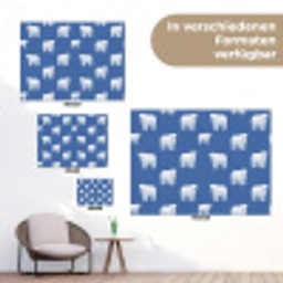 IJsbeer - Patroon - Blauw tuinposter los doek klein 239 -Xsfeer9_DE