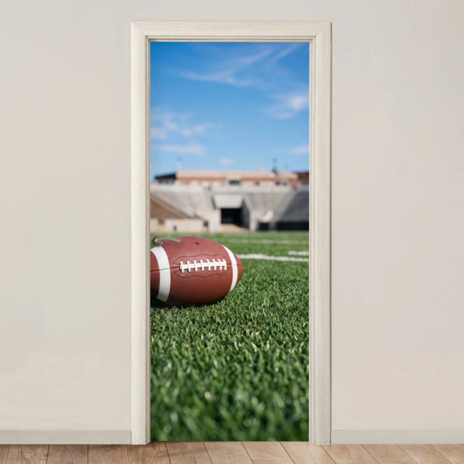 Football - Veld - Stadion - Sport deurposter klein -3d_beige