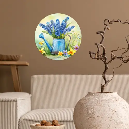 Gieter - Lavendel - Bloesems Wandcirkel behangsticker klein -sfeer1