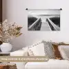 Loopbrug - Hout - Strand - Zee Wandkleed katoen klein -sfeer1