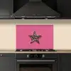 Ster - Luipaard - Print - Roze keuken achterwand spatscherm klein -sfeer1