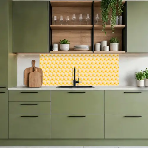 Art Deco - Design - Schelp - Geel keuken achterwand 2 middel 871 -sfeer3