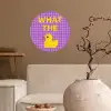 Tekst - Eend - Paars Wandcirkel behangsticker klein -sfeer1