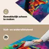 Kikker - Felgekleurd - Tak - Regenboog Inductie beschemer met haakjes middel -ky-schoon-nl