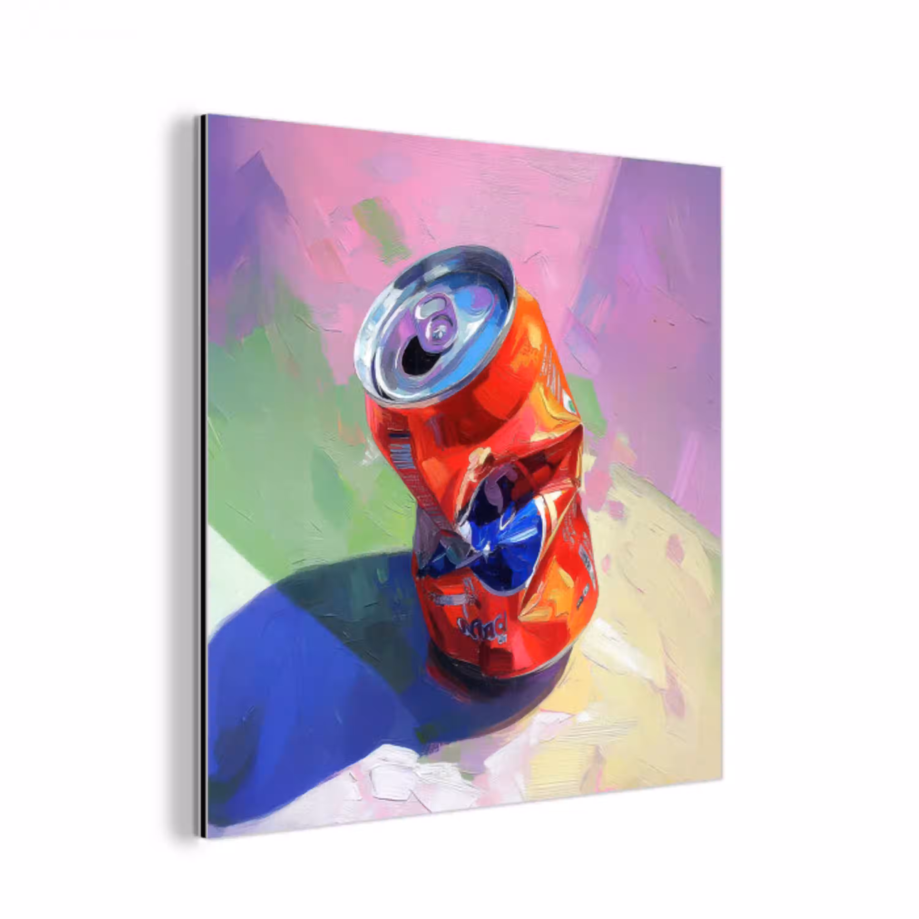 Frisdrank - Blik - Paars aluminium wit klein -3d