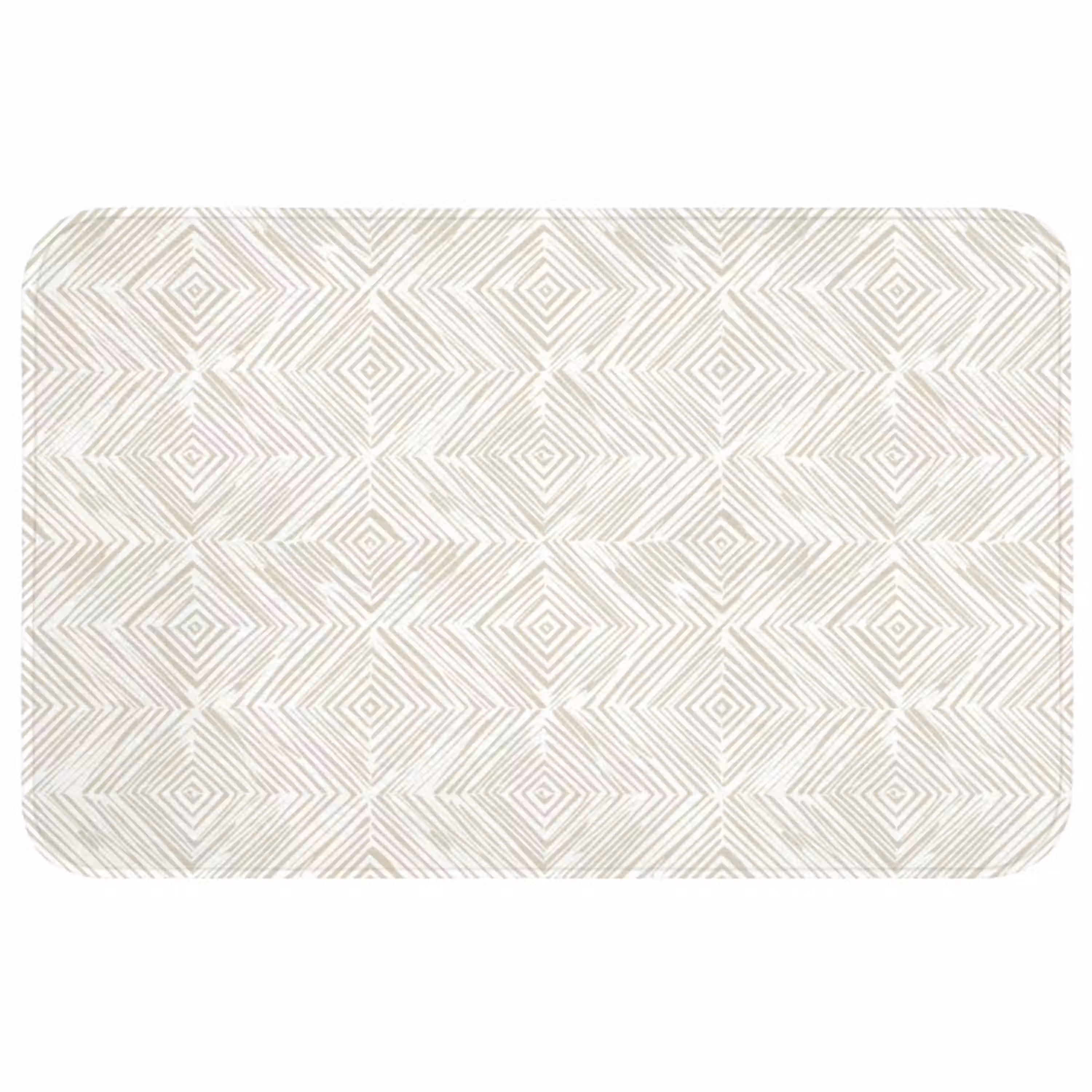 Abstract - Ruiten - Beige Badmat middel 997 -3d