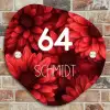 Rode bloemen - Modern Naambord Organisch middel -sfeer10