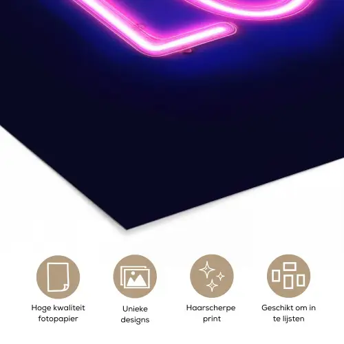 Neon - Love - Valentijn poster papier klein -closeup_NL
